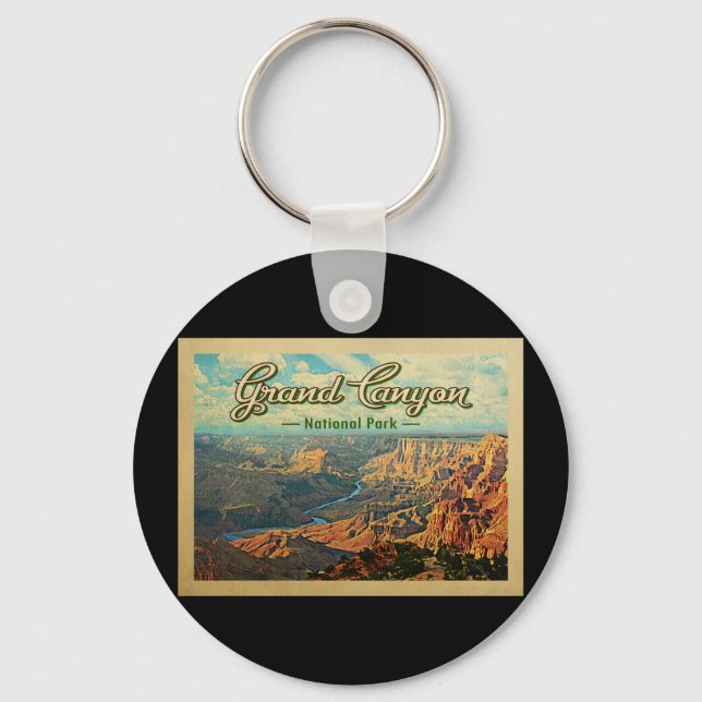 Grand Canyon National Park Vintage Travel Key Ring (Front)