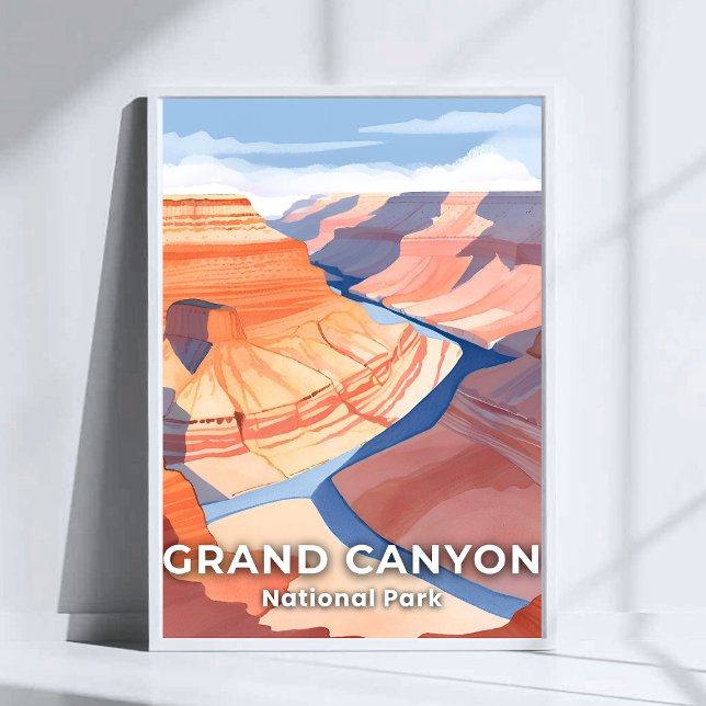Grand Canyon National Park Watercolor Travel Poster (Creator Uploaded)