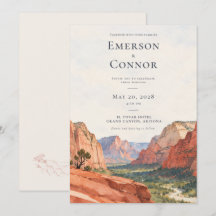 Grand Canyon National Park Wedding Invitation