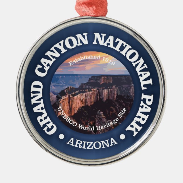 Grand Canyon NP 2 Metal Tree Decoration (Front)
