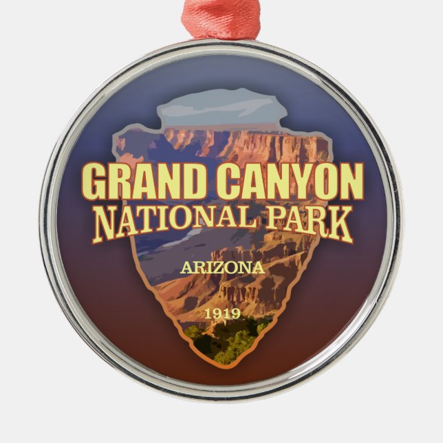 Grand Canyon NP (arrowhead) Metal Tree Decoration (Front)