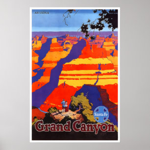 Grand Canyon Poster National Parks Art Santa Fe