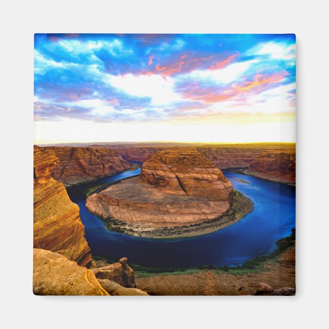Grand Canyon Red Rocks and Blue Water Beautiful Magnet (Front)