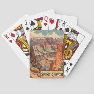 Grand Canyon Retro Travel Design Playing Cards