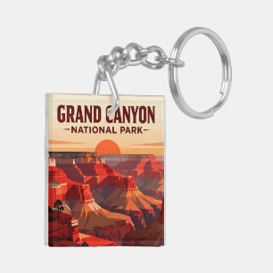 Grand Canyon Rim to Rim Hiker Achievement Key Ring