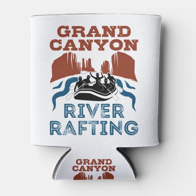 Grand Canyon River Rafting Colorado River Can Cooler (Front)