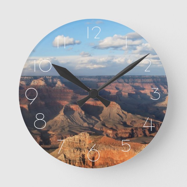 Grand Canyon seen from South Rim in Arizona Round Clock (Front)
