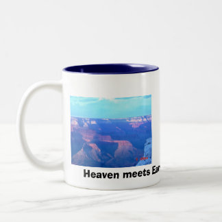 Grand Canyon South Rim, South Rim, Heaven meets... Two-Tone Coffee Mug