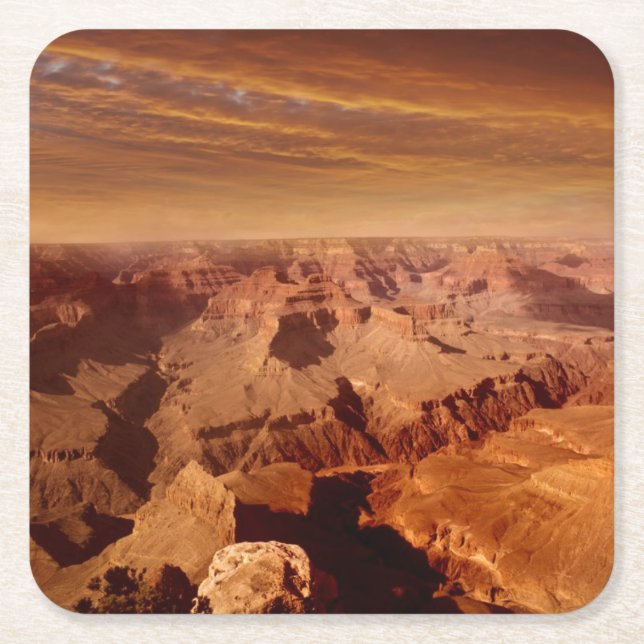 Grand Canyon Square Paper Coaster (Front)