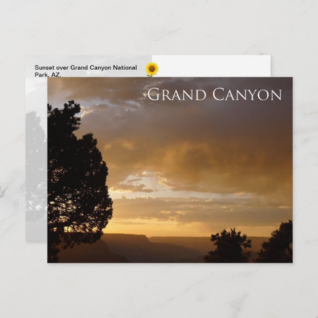 Grand Canyon Sunset, AZ - postcard (Front/Back)