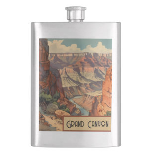 Grand Canyon Vintage Southwest Landscape Hip Flask