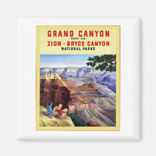 Grand Canyon  ~ Vintage Travel Poster Magnet