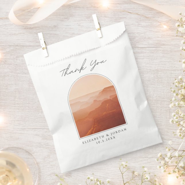 Grand Canyon Wedding Thank You Photo Favour Bag (Clipped)