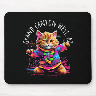 Grand Canyon West Arizona Dancing Cat Colourful Ki Mouse Pad