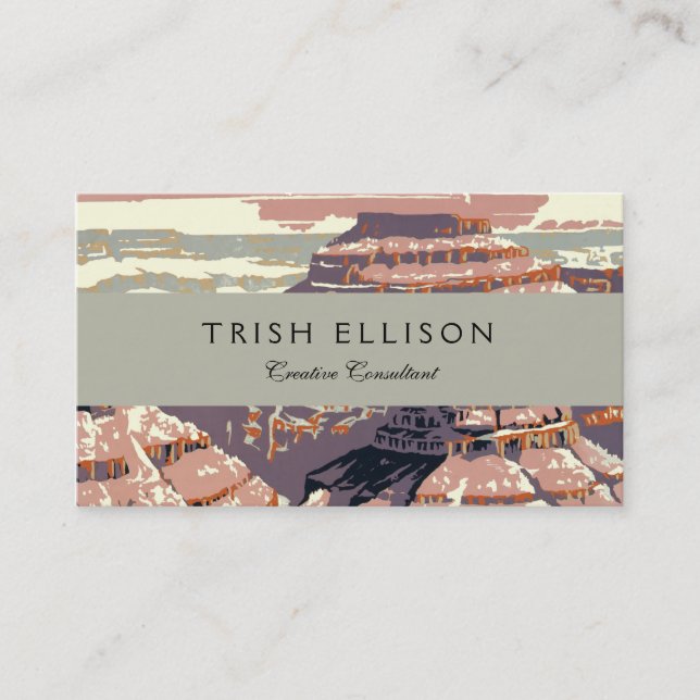 Grand Canyon Western Graphic Art American Business Card (Front)
