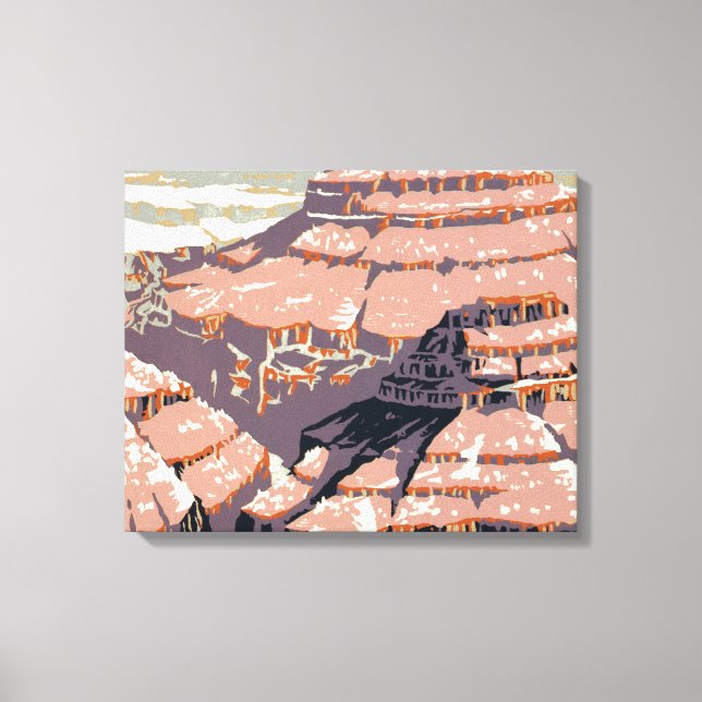 Grand Canyon Western Graphic Art American Canvas Print (Front)