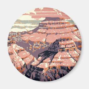 Grand Canyon Western Graphic Art American Magnet