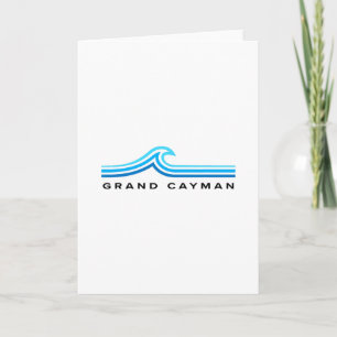 Grand Cayman Islands Waves Vintage Mens Womens Boy Card