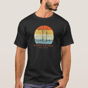 Grand Cayman West Indies Vintage Sailboat Vacation T-Shirt