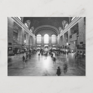 Grand Central Station / Black And White (NYC) Postcard