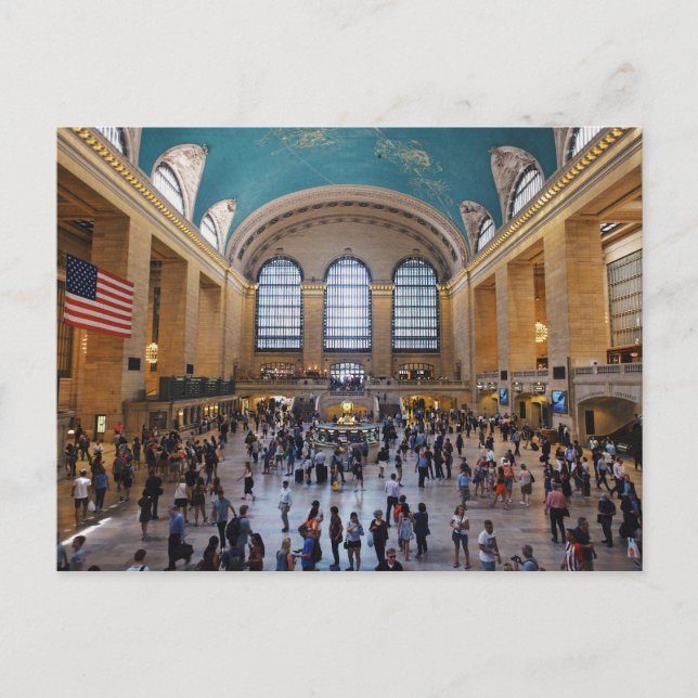 Grand Central Station / Full Colour (NYC) Postcard (Front)
