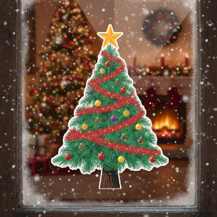 Grand Christmas Tree Window Cling