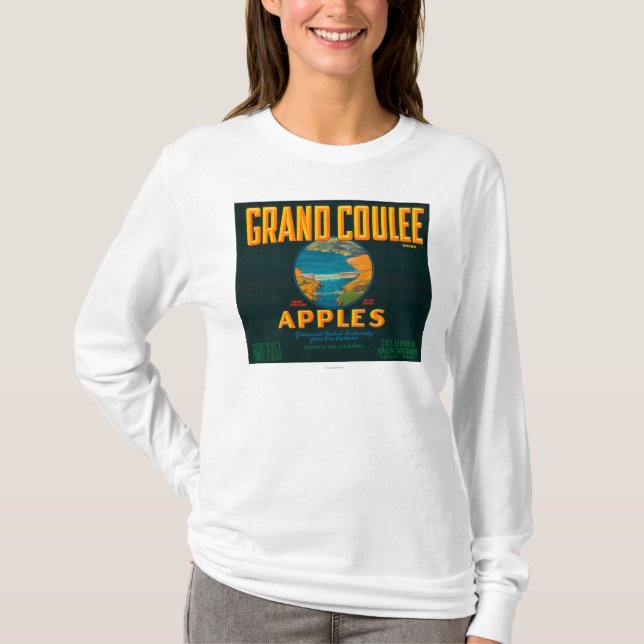 Grand Coulee Apple Label - Coulee, WA T-Shirt (Front)