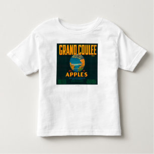 Grand Coulee Apple Label - Coulee, WA Toddler T-Shirt