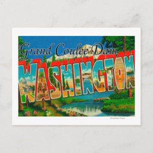 Grand Coulee Dam, Washington - Large Letter Postcard