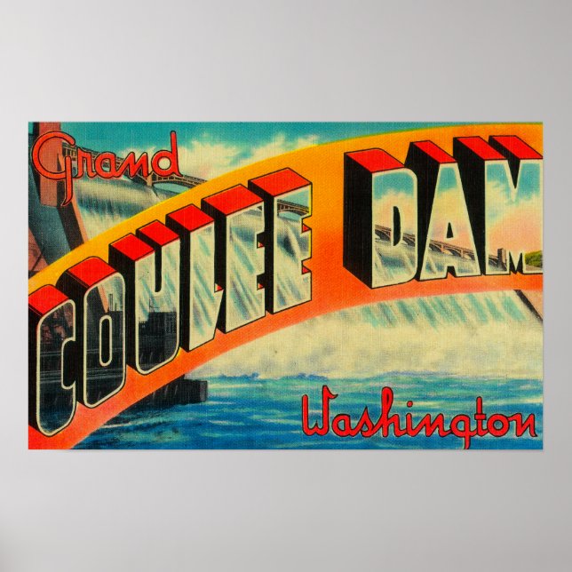 Grand Coulee Dam, Washington Poster (Front)