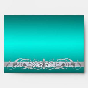 Grand Duchess Aquamarine Jewel Silver Envelope