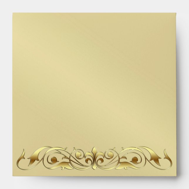 Grand Duchess Gold Metal Scroll  Envelope (Front)