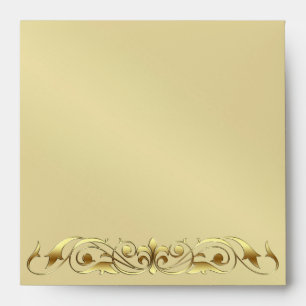 Grand Duchess Gold Metal Scroll Envelope