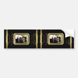 Grand Duchess Gold Scroll Large Black Wine Label