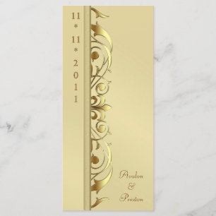 Grand Duchess Gold Scroll Wedding Program Programme