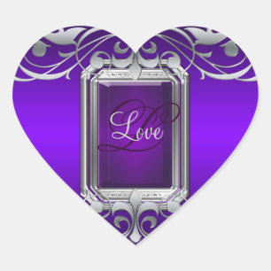 Grand Duchess Purple Heart Silver Love Sticker