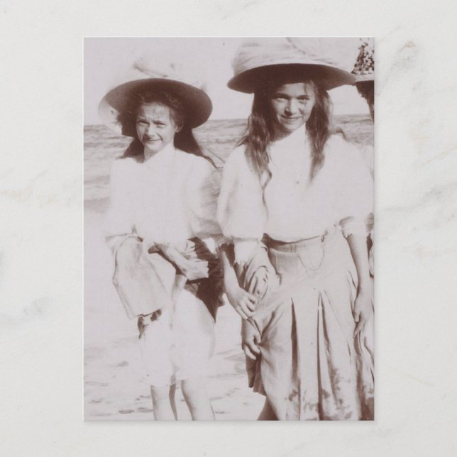 Grand Duchesses of Russia, Olga & Tatiana Romanov Postcard (Front)