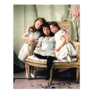 Grand Duchesses Olga and Tatiana with their cousin Photo Print