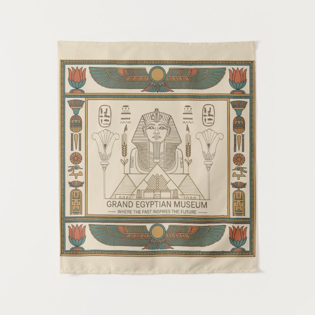 Grand Egyptian Museum Egypt Heritage Design  Tapestry (Front)