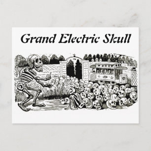 Grand Electric Skull postcard