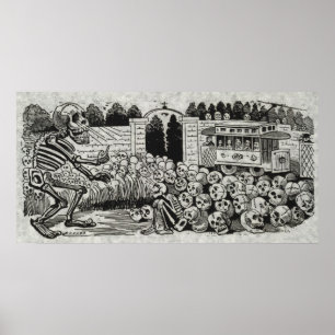 Grand electric skull Poster