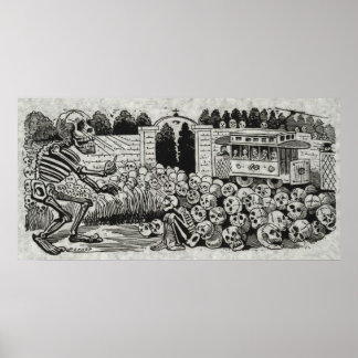 Grand electric skull Poster