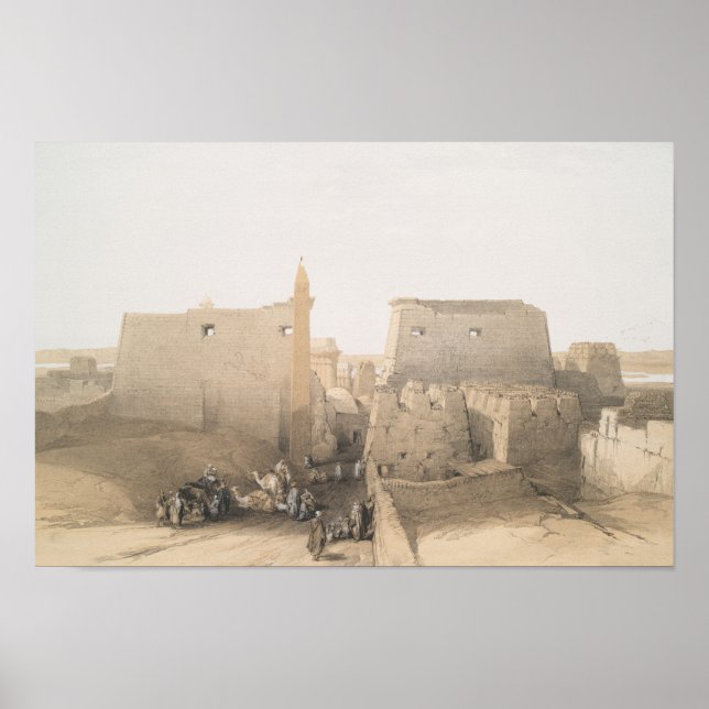 Grand Entrance to the Luxor Temple, Egypt Poster (Front)