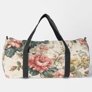 Grand European Chintz Floral Duffle Bag