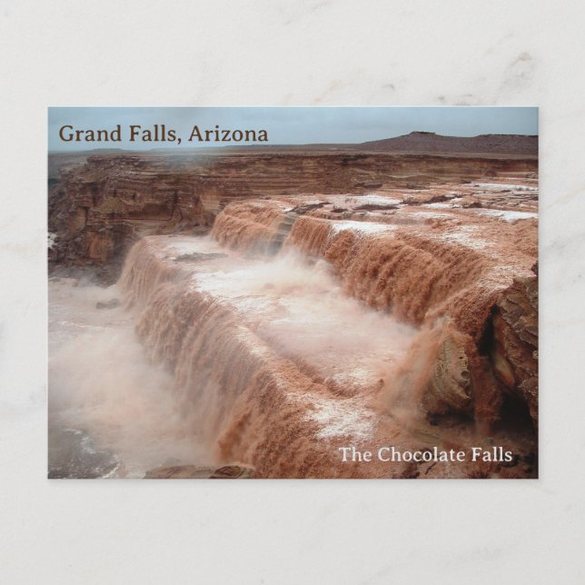 Grand Falls - Chocolate Falls, Arizona Postcard (Front)