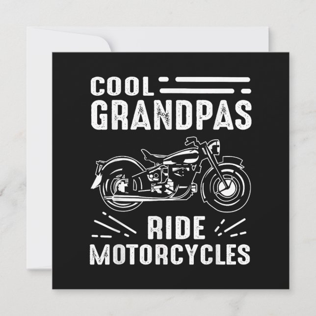 Grand Father Biker Invitation (Front)