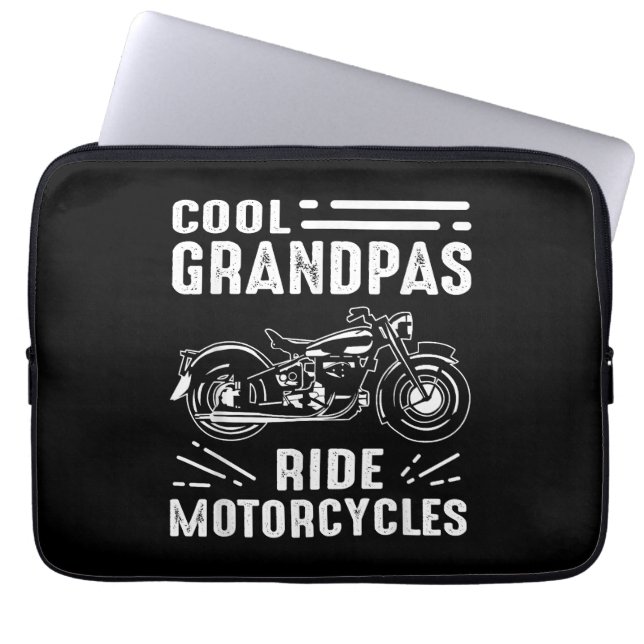 Grand Father Biker Laptop Sleeve (Front)