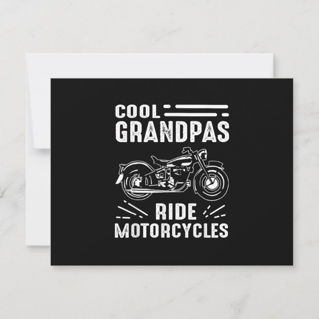 Grand Father Biker RSVP Card (Front)