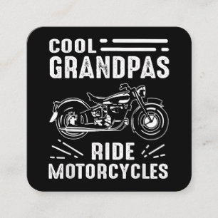 Grand Father Biker Square Business Card