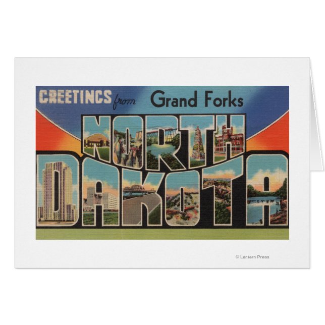 Grand Forks, North Dakota - Large Letter (Front Horizontal)